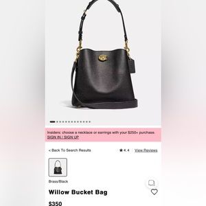 Authentic Coach Willow bucket bag